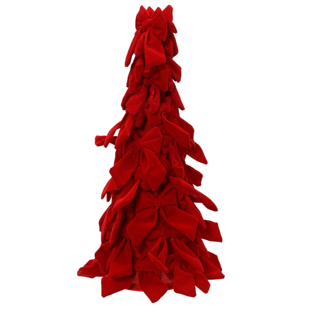 Decoris kerstbeeld - Kerstboom - Met strikken