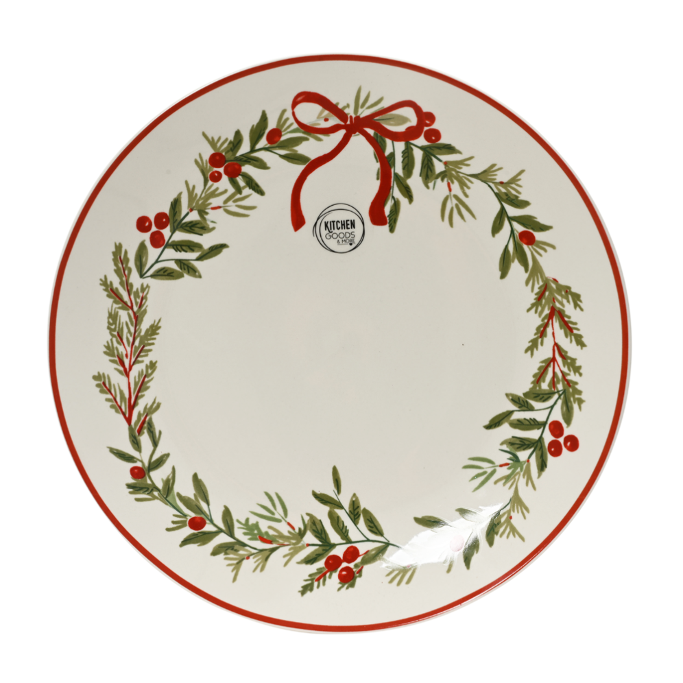 Decoris dinerbord - Met kersttakken