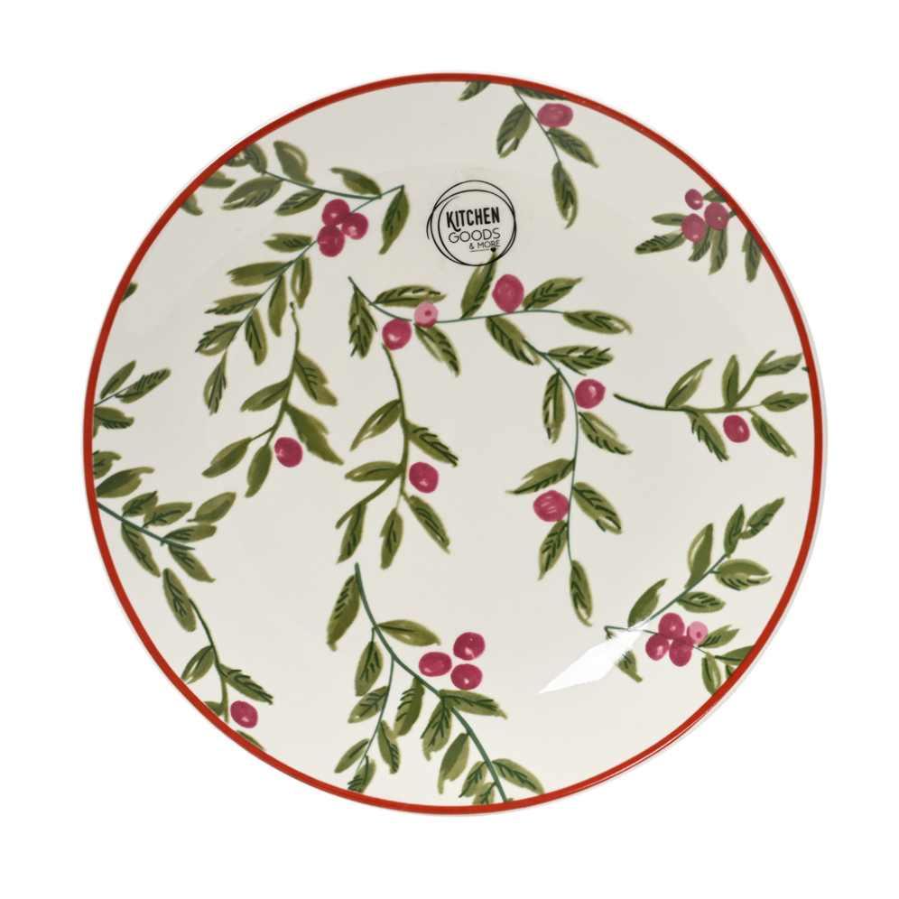 Decoris ontbijtbord - Met kersttakken