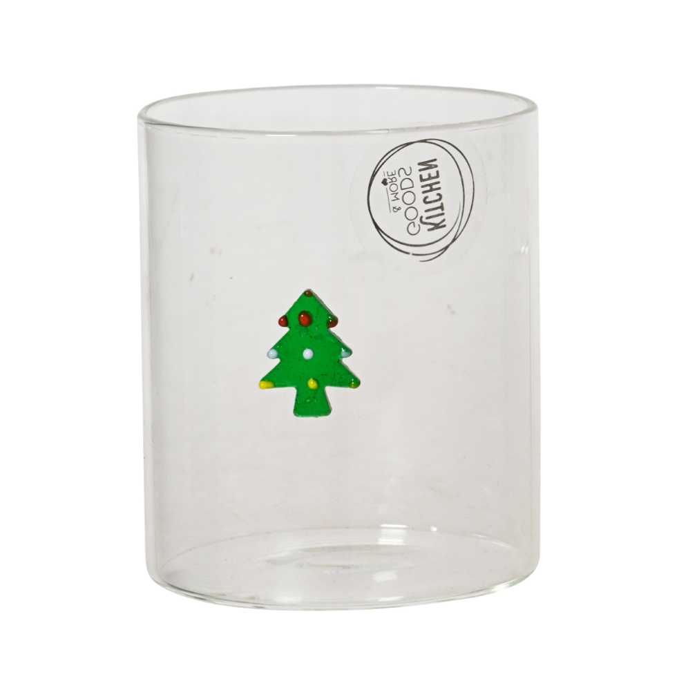 Decoris waterglas - Met kerstboom