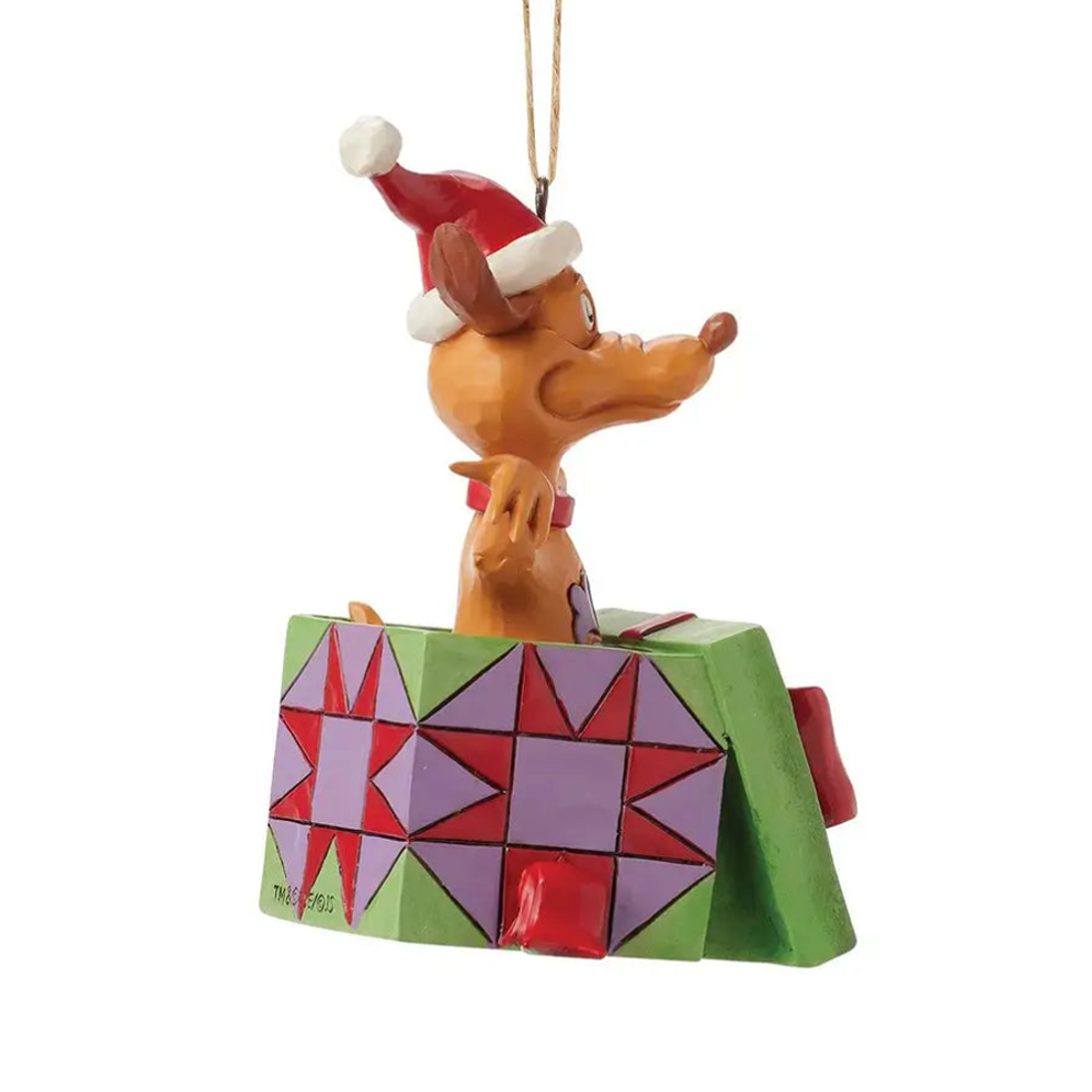 The Grinch kerstornament - Max in cadeau