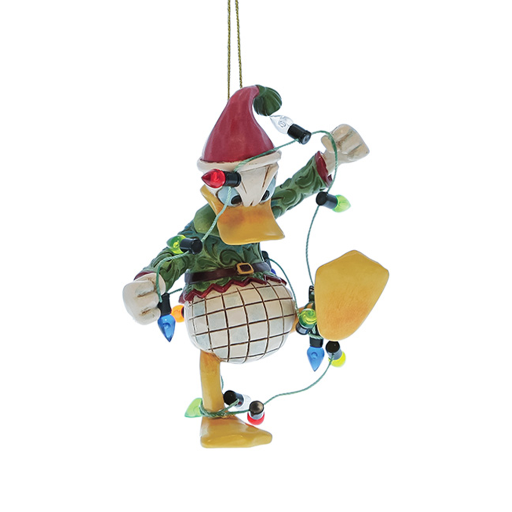Disney kerstornament - Donald Duck met kerstlichtjes