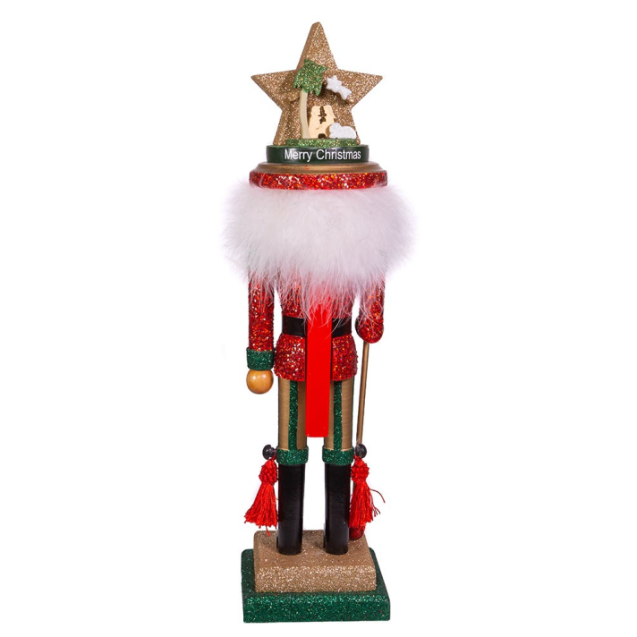 Kurt Adler Hollywood Notenkraker - Met advent hoed - 45cm