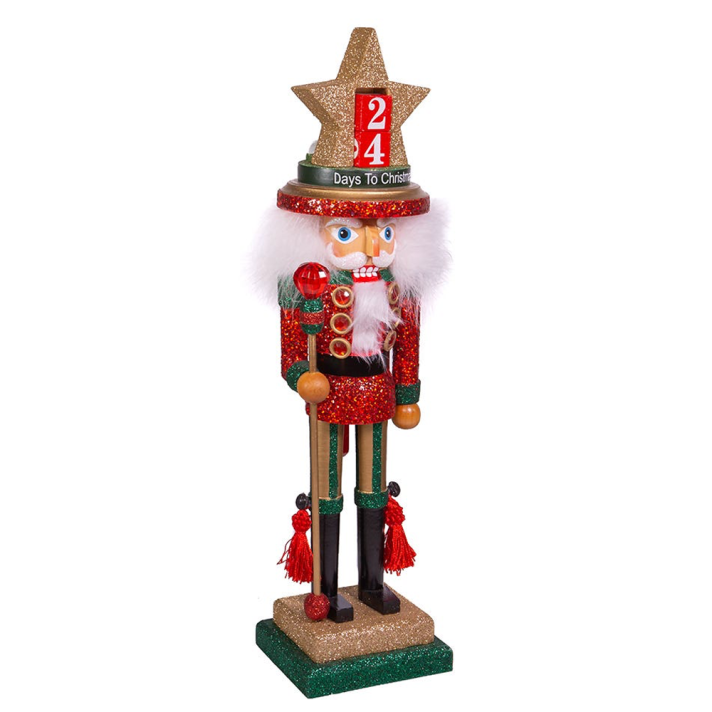 Kurt Adler Hollywood Notenkraker - Met advent hoed - 45cm
