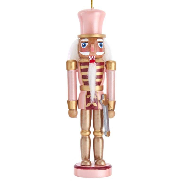 Kurt Adler Notenkraker - Hanger in chic roze met hoge hoed - 15cm
