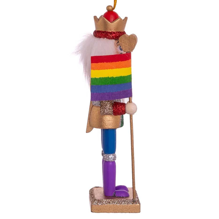 Kurt Adler notenkraker hanger - Pride - Met regenboog vlag