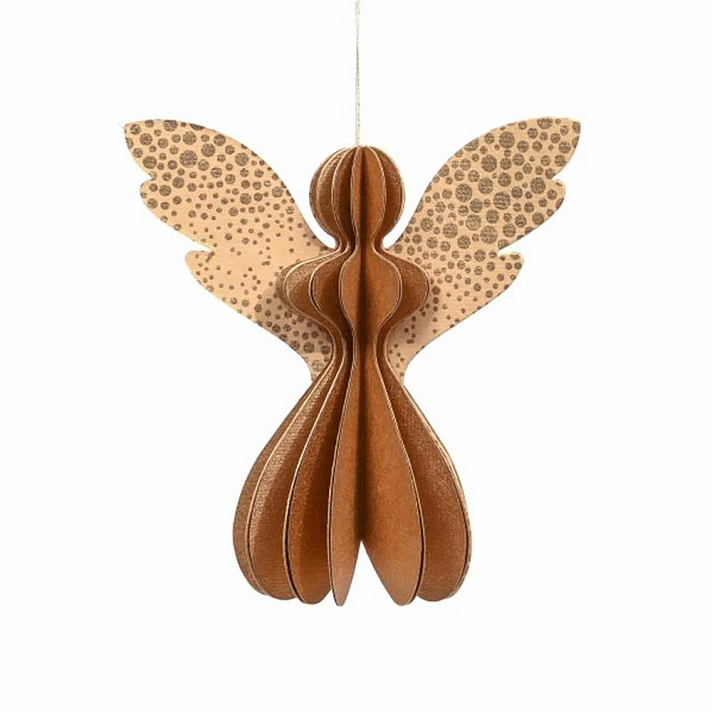 Only Natural papieren hanger - Engel - Met gouden vleugels - Goud