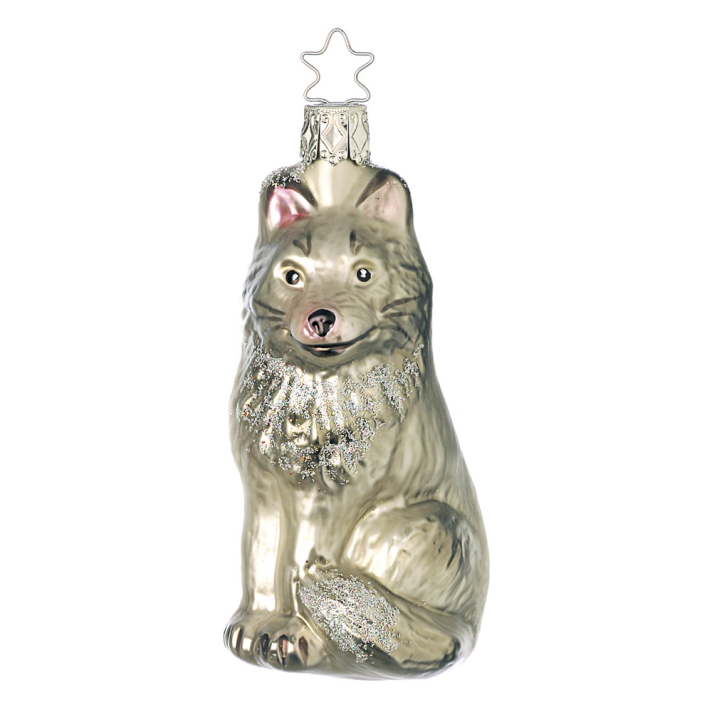 Inge Glas kerstornament - Wolf