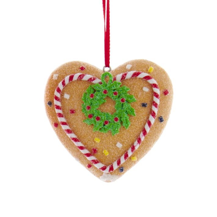 Kurt Adler kerstornament - Gingerbread hart - Met icing