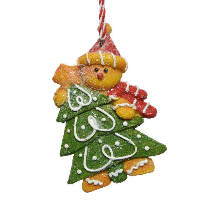 Kerstornament - Gingerbread kerstboom - Met poppetje