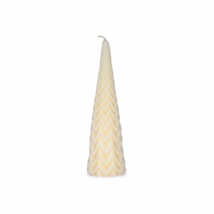 Babongo Kaars - Zigzag kerstboom - Van koolzaadwas