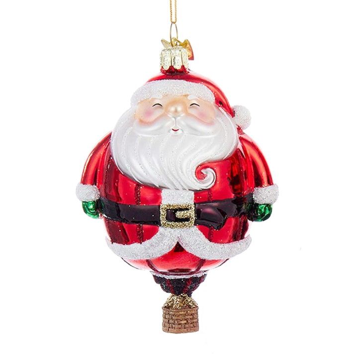 Kurt Adler kerstornament - Luchtballon kerstman