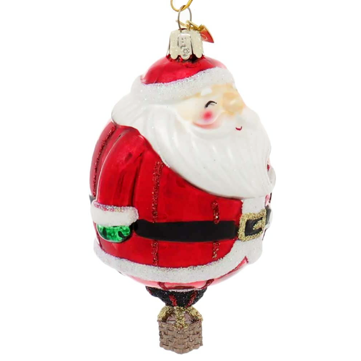 Kurt Adler kerstornament - Luchtballon kerstman