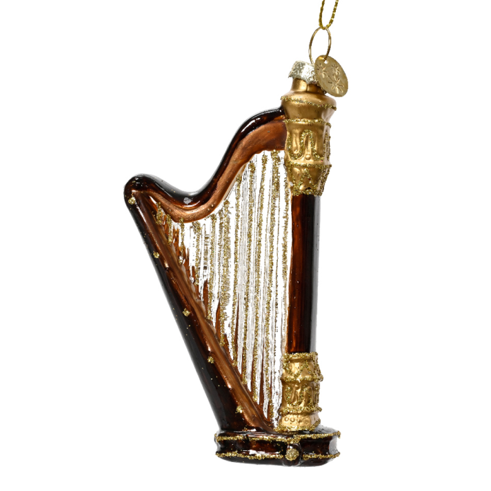 Glazen kerstornament - Harp