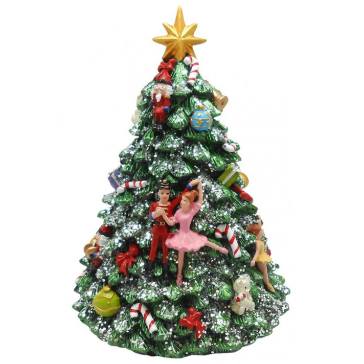 Muziekdoos - Kerstboom met notenkraker ballet