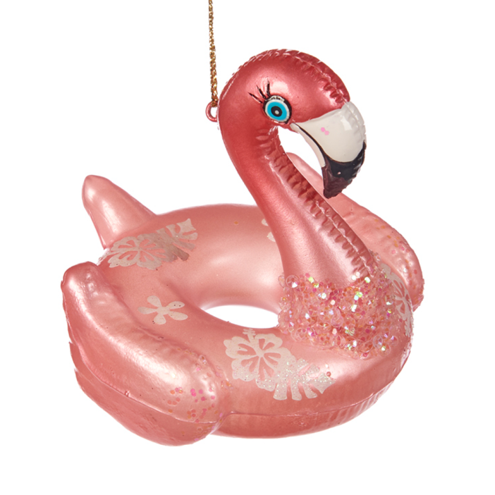 Goodwill kerstornament - Opblaasband - Flamingo