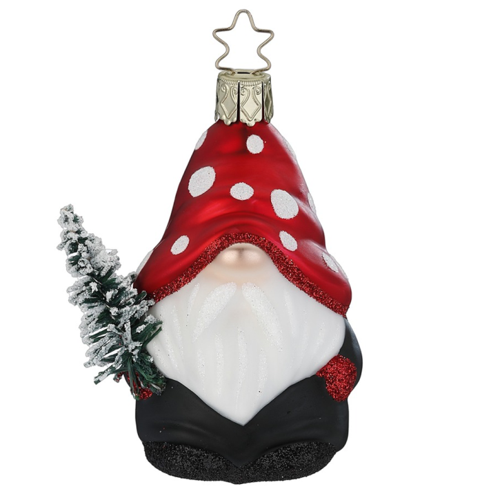 Inge Glas kerstornament - Gnome met kerstboom
