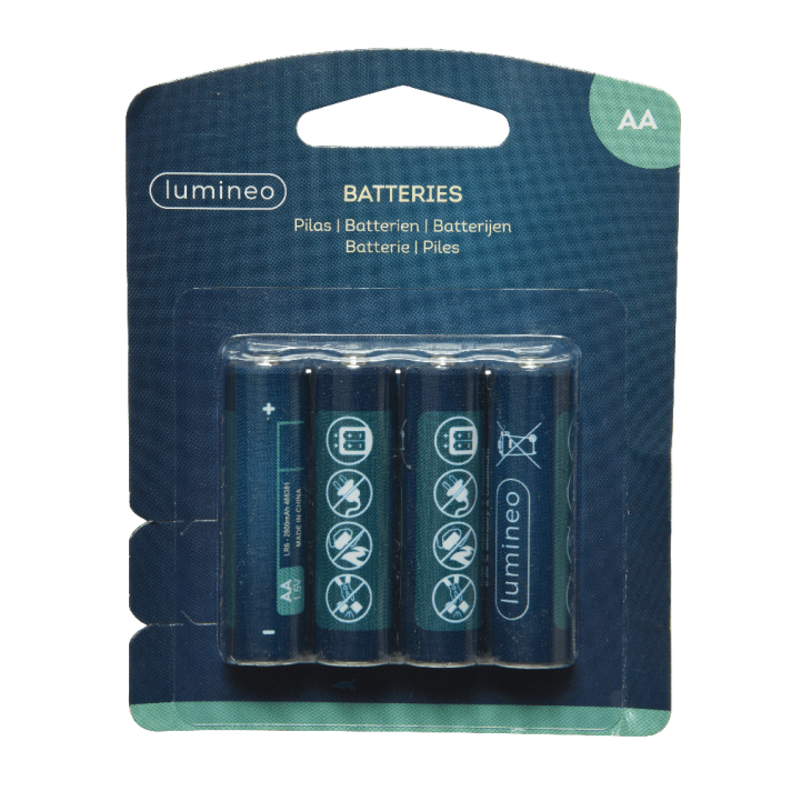 Lumineo batterijen - AA - Set van 4