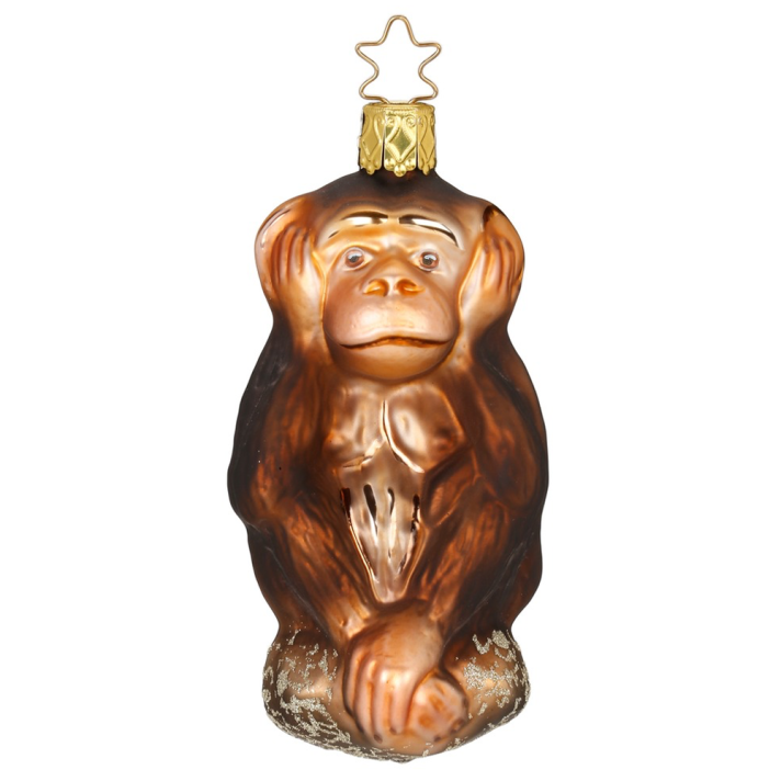 Inge Glas kerstornament - Aap