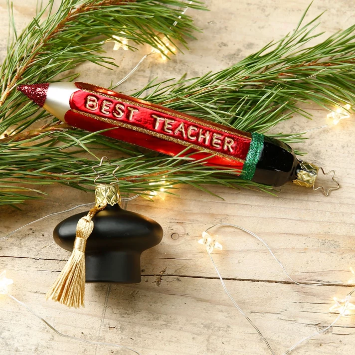 Inge Glas kerstornament - Afstudeerhoed