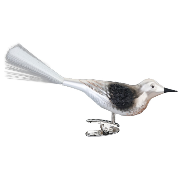 Inge Glas kerstornament - Vogel - Op clip