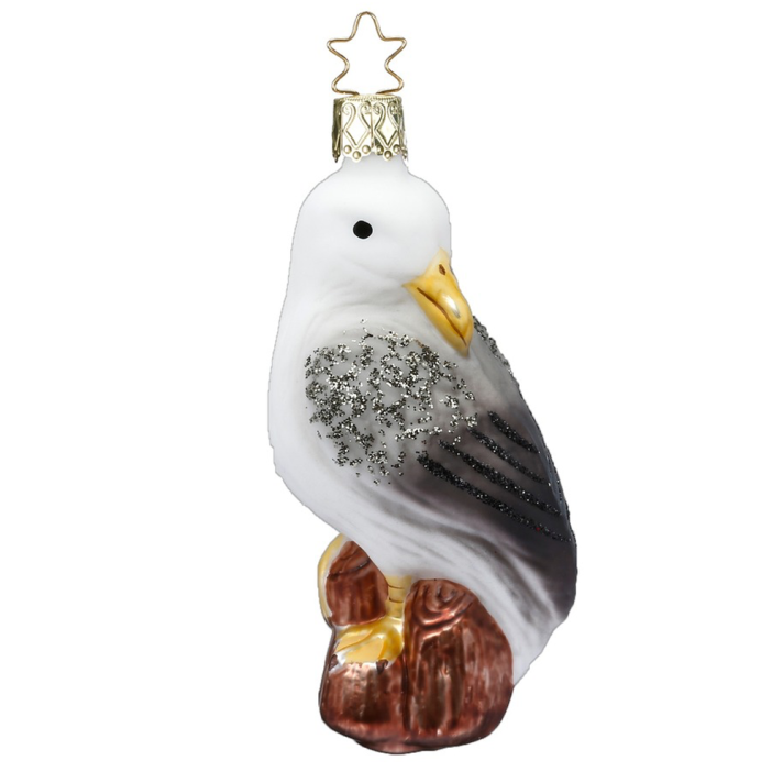 Inge Glas kerstornament - Zeemeeuw