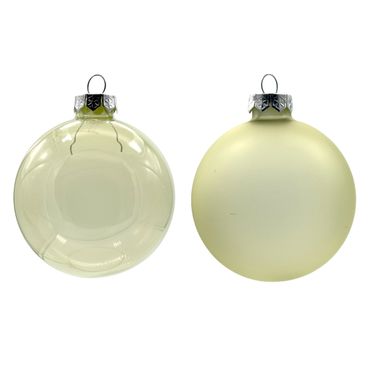 Decoris kerstballen - Mint - Set van 4