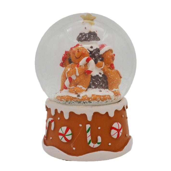EDG Sneeuwbol - Met gingerbread poppetjes en kerstboom