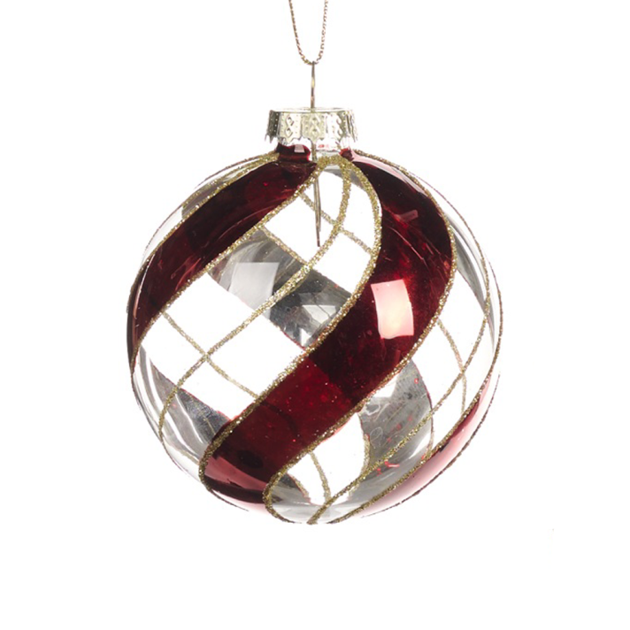 Goodwill kerstbal - Met swirl - 8cm