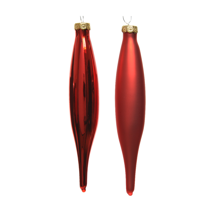 Glazen pegels - Rood - Set van 6