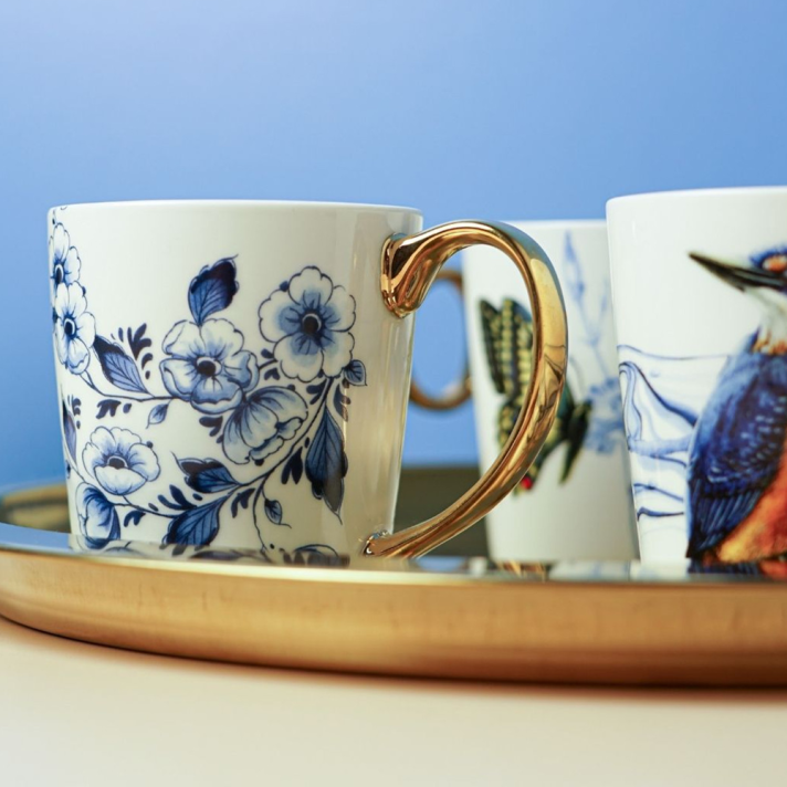 Heinen kerstmok - Met bloemen