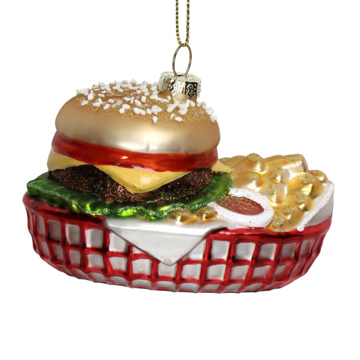 HD Collection kerstornament - Hamburger met friet