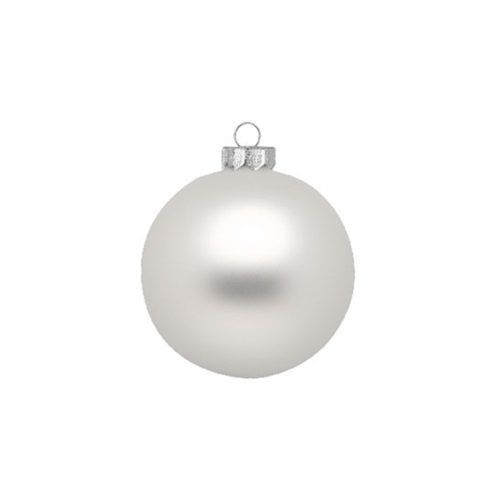Inge Glas glazen kerstballen - Set van 30 - Wit en zilver - 6cm