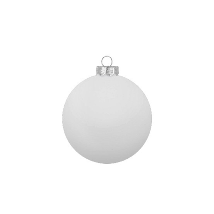 Inge Glas glazen kerstballen - Set van 30 - Wit en zilver - 6cm