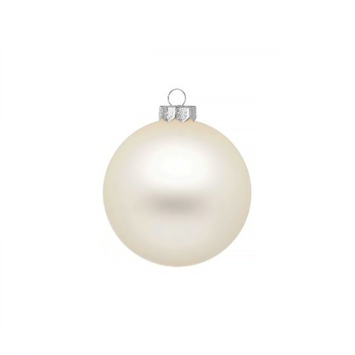 Inge Glas glazen kerstballen - Set van 30 - Wit en goud - 6cm