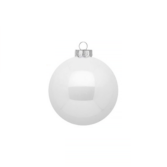 Inge Glas glazen kerstballen - Set van 30 - Wit en goud - 6cm