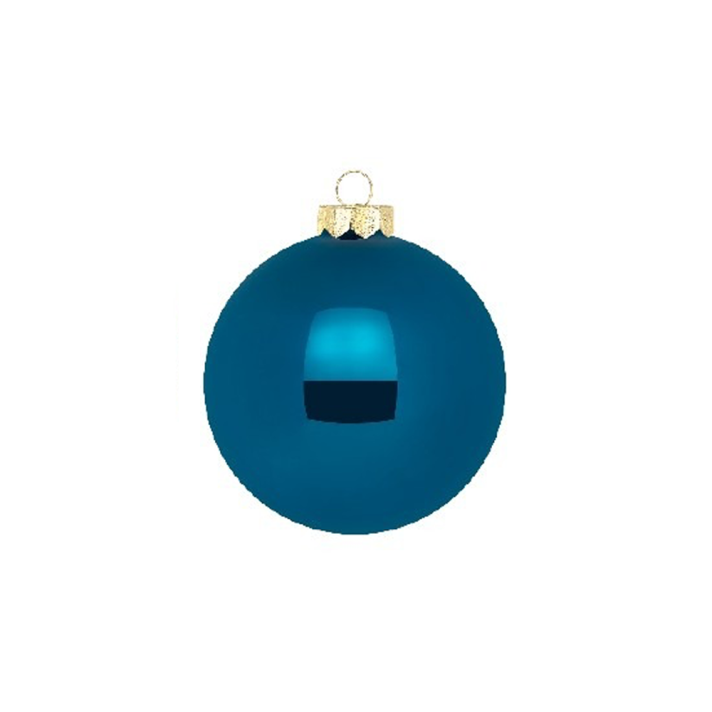Inge Glas glazen kerstballen - Set van 30 - Blauw en groen - 6cm