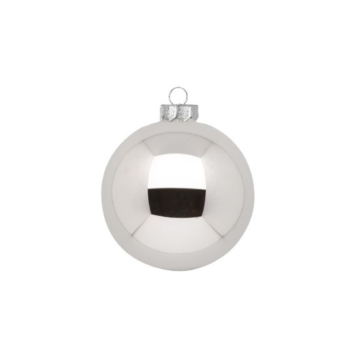 Inge glas glazen kerstballen - Set van 30 - Frost en zilver - 6cm