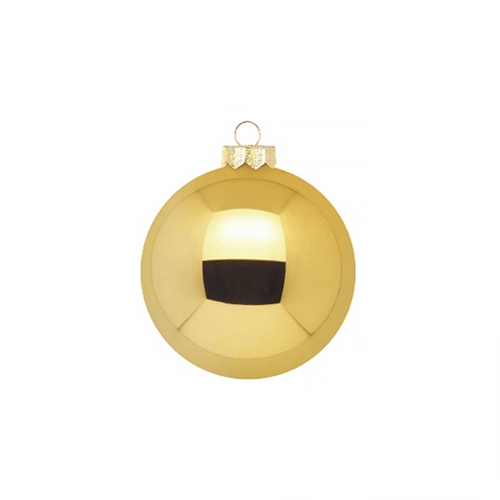 Inge Glas glazen kerstballen - Set van 12 - Goud - 8cm