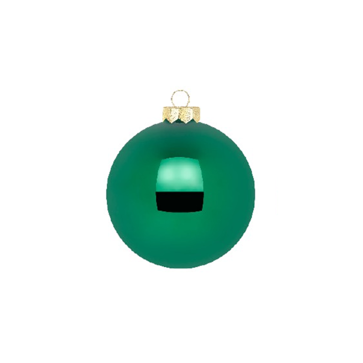 Inge Glas glazen kerstballen - Set van 12 - Blauw en groen - 8cm