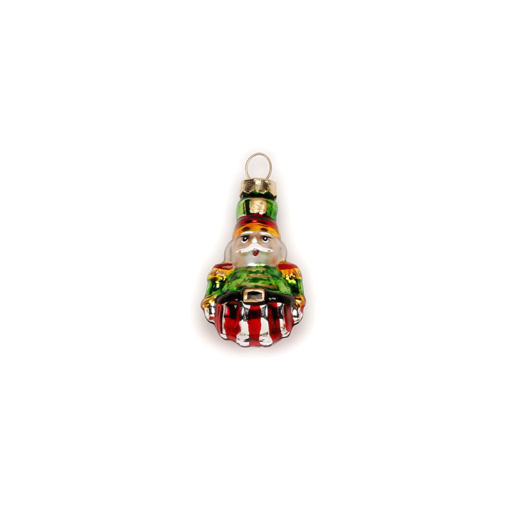 Glazen kerstornament - Mini notenkrakertje - 5cm