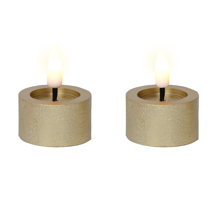Lumineo LED theelicht - Goud - Set van 2