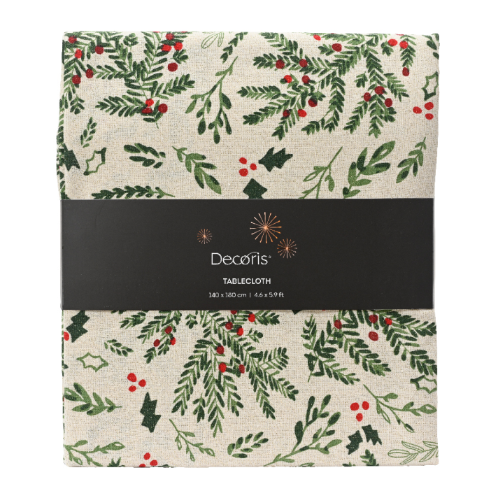Decoris tafelkleed - Met kersttaken