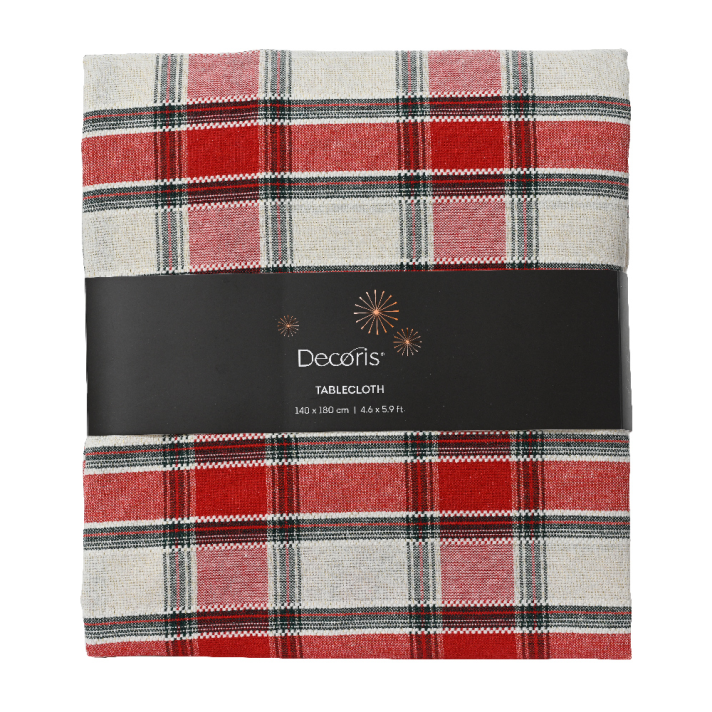 Decoris tafelkleed - Rood en wit