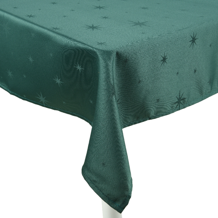 Decoris tafelkleed - Met sterren - Groen