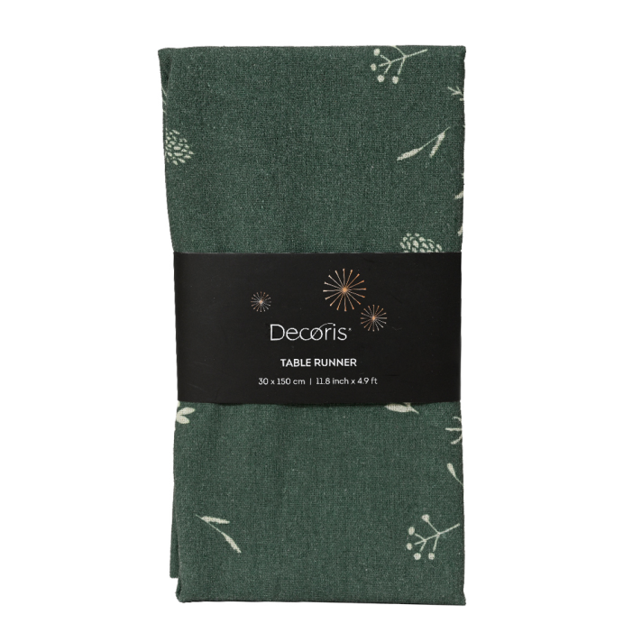 Decoris tafelloper - Met kersttakken