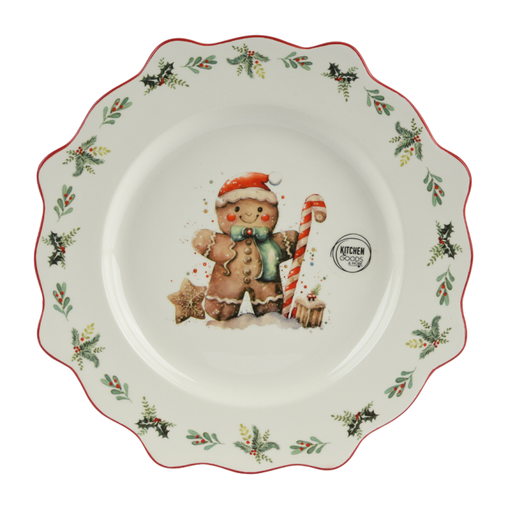 Decoris dinerbord - Met gingerbread poppetje