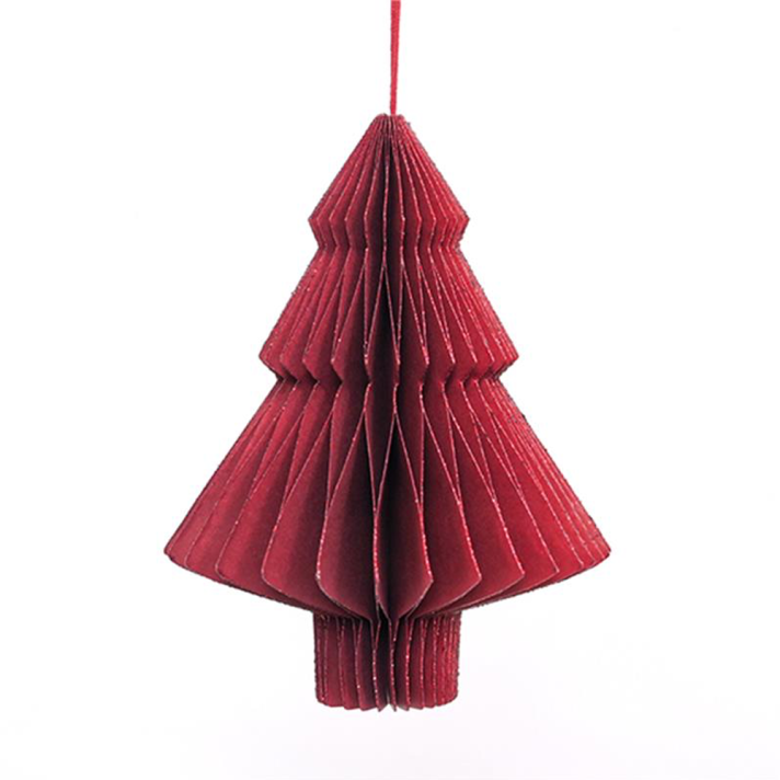 Only Natural papieren honeycomb kerstbal - Kerstboom - 12,5cm