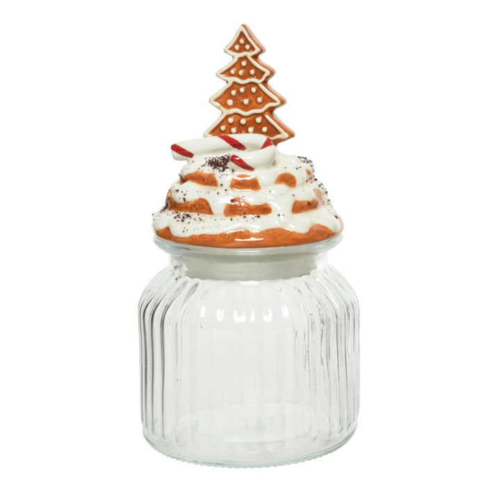 Decoris voorraadpot - Met gingerbread kerstboom