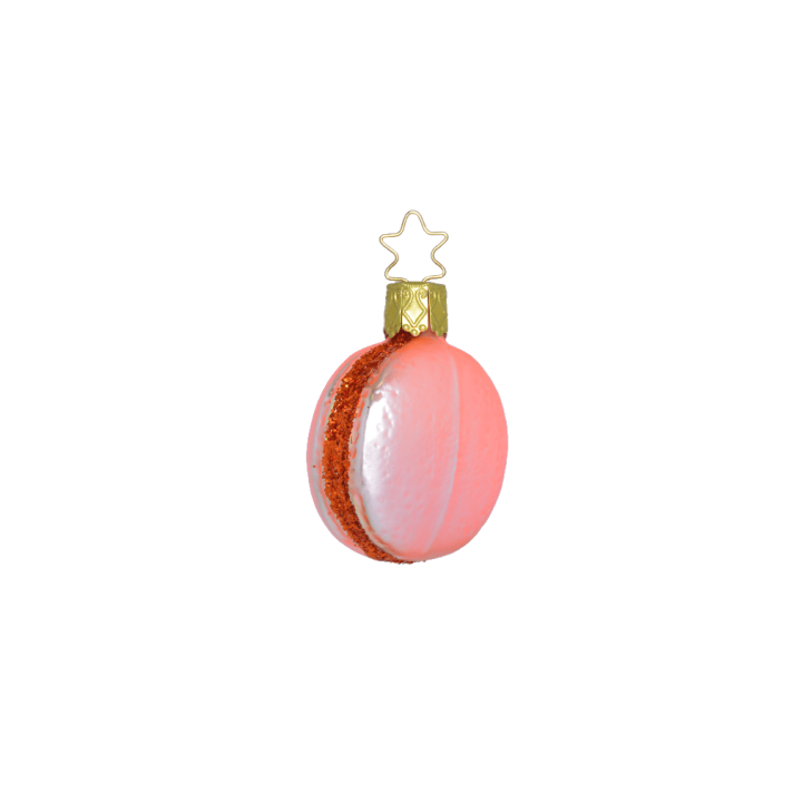 Inge Glas glazen kerstornament - Macaron - Roze